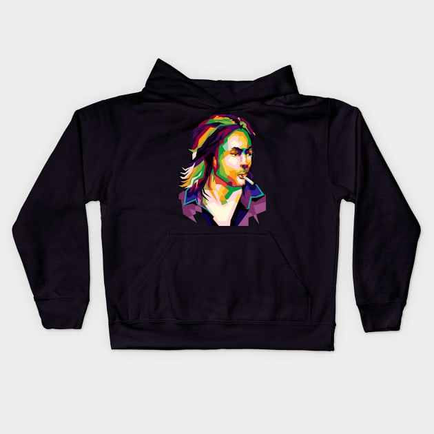 Serizawa In Wpap Pop Art Kids Hoodie by animaperio pixel retro